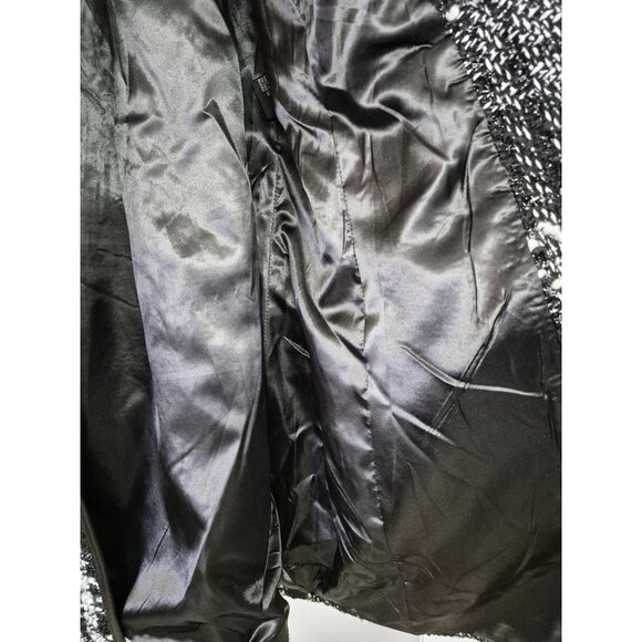 IZ BYER Women's Double Breasted White/ Black Pea Coat Size XL - Picture 10 of 10